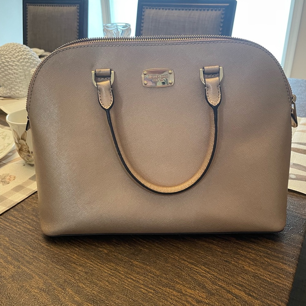 Michael Kors Cindy Leather Dome Satchel